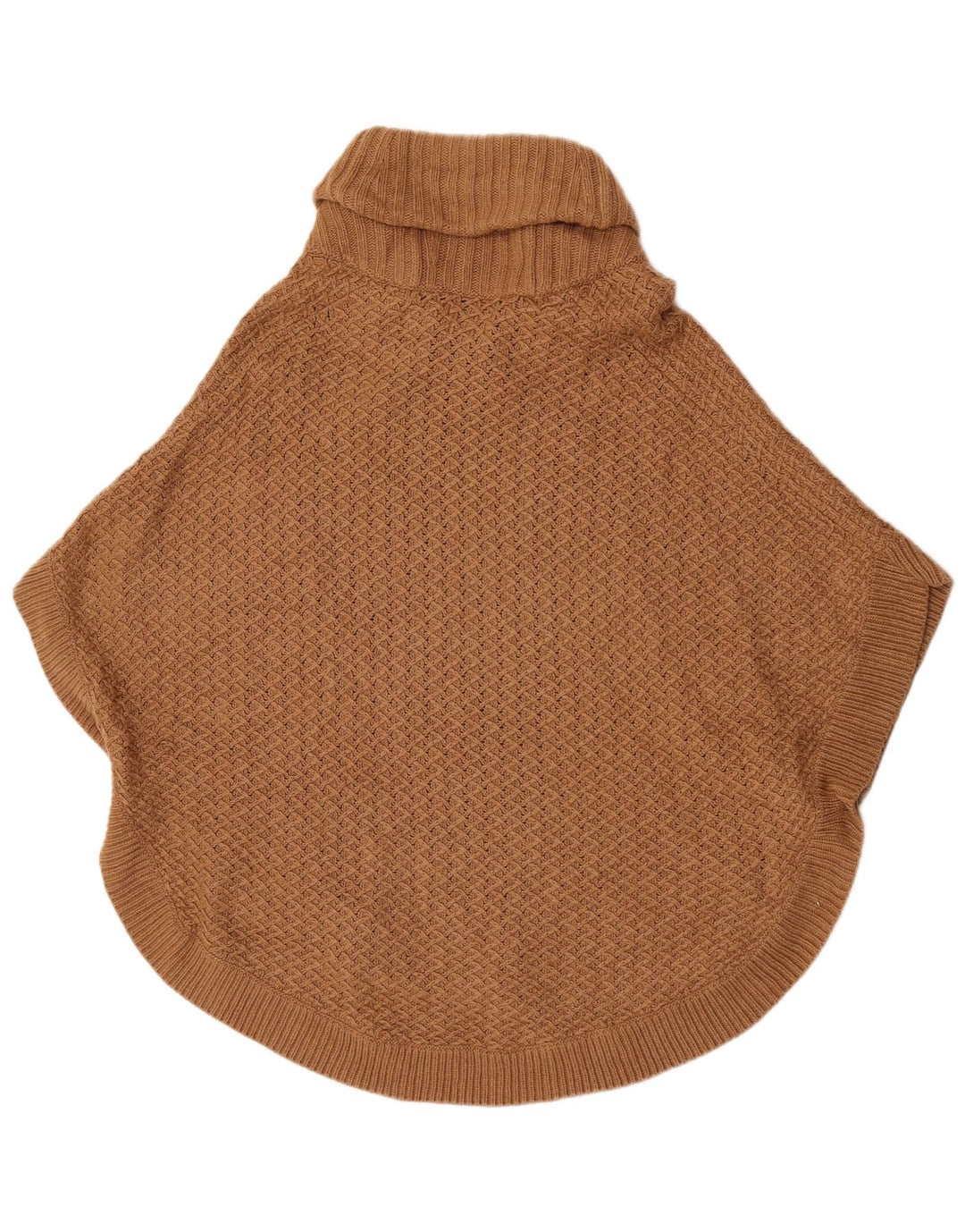 Женский джемпер-пончо Massimo Dutti US 8, средний коричневый, шерсть