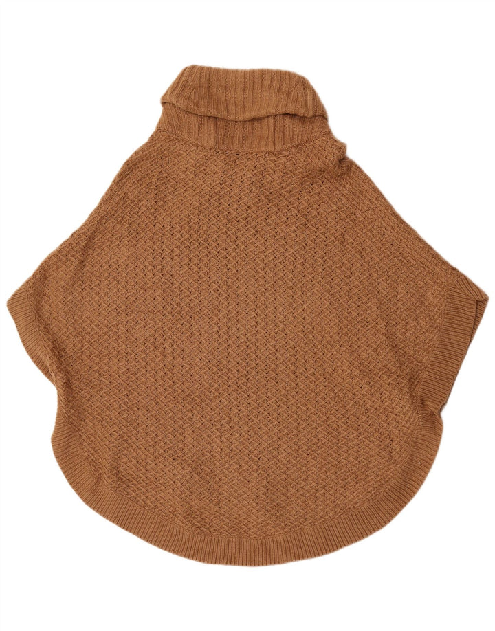 Женский джемпер-пончо Massimo Dutti US 8, средний коричневый, шерсть