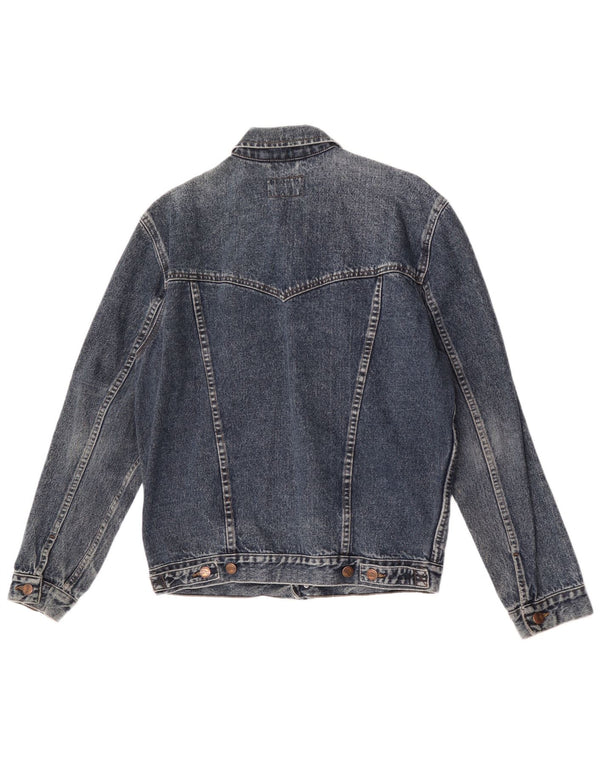 Мужская джинсовая куртка Wrangler UK 38, хлопок среднего синего цвета