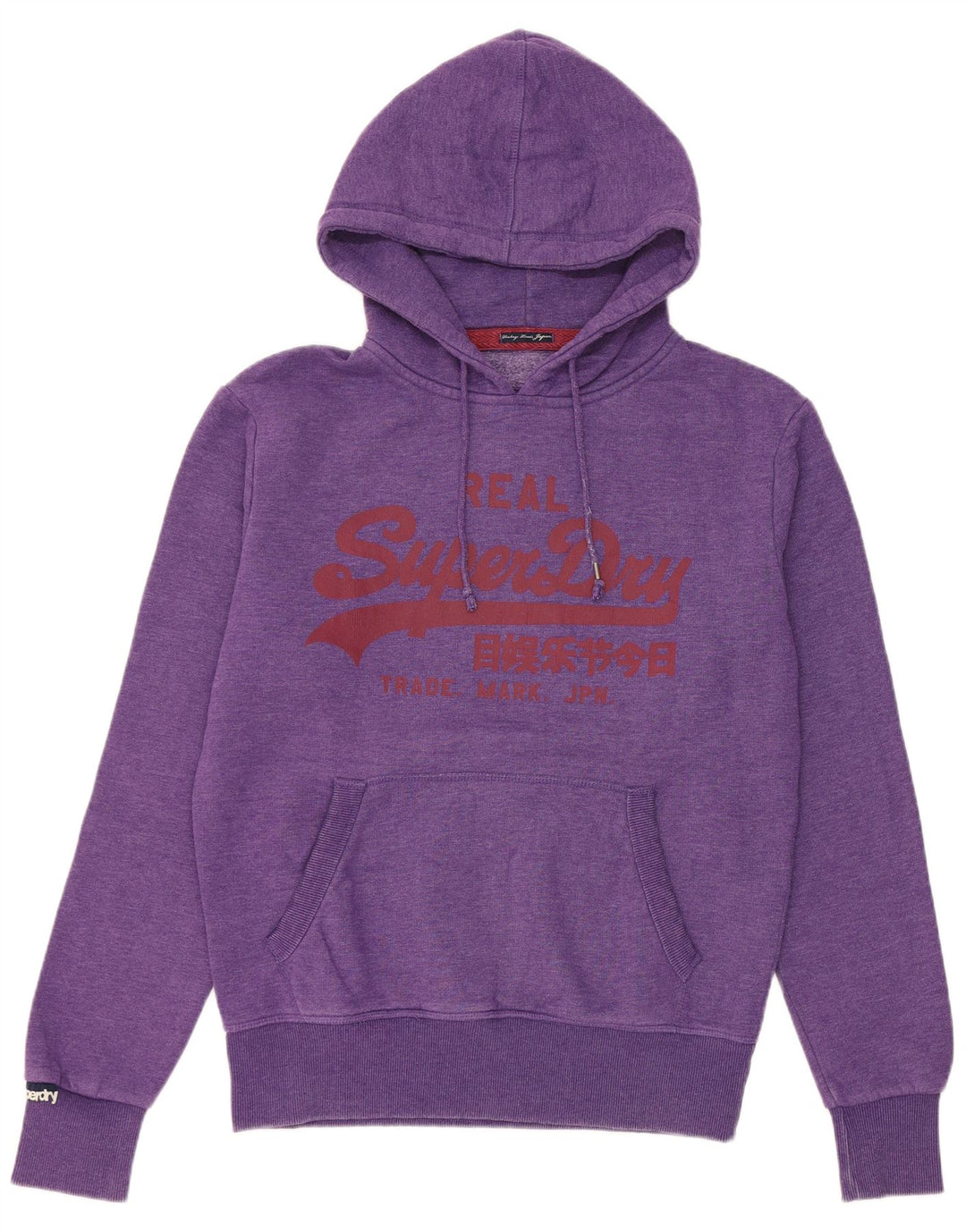 Мужской джемпер с капюшоном Superdry с рисунком, средний фиолетовый, хлопок