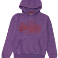 Мужской джемпер с капюшоном Superdry с рисунком, средний фиолетовый, хлопок