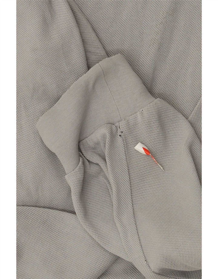 Мужская рубашка-поло с длинным рукавом Lacoste, размер 8, 3XL, серая