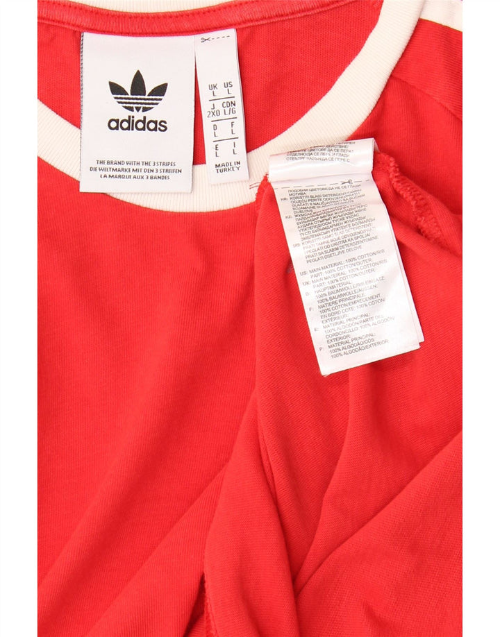 Мужская футболка ADIDAS, большой красный хлопок