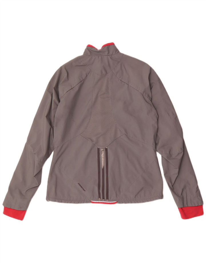 Женский спортивный костюм Adidas Top Jacket UK 16, большой серый полиэстер с цветными блоками