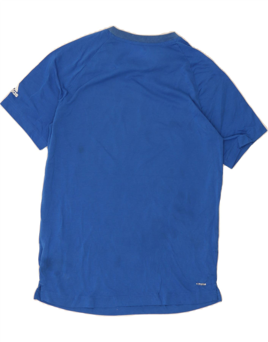 ADIDAS Boys Climalite Graphic T-Shirt Top 13-14 Years Blue Polyester Vintage Adidas and Second-Hand Adidas from Messina Hembry 