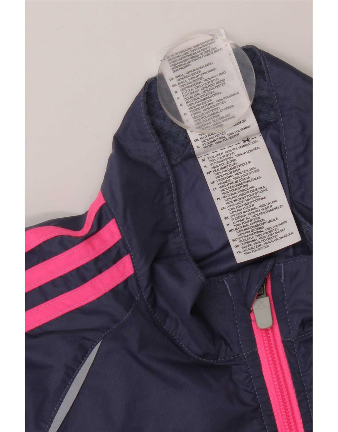 Женский спортивный костюм Adidas Top Jacket UK 16, большой темно-синий нейлон