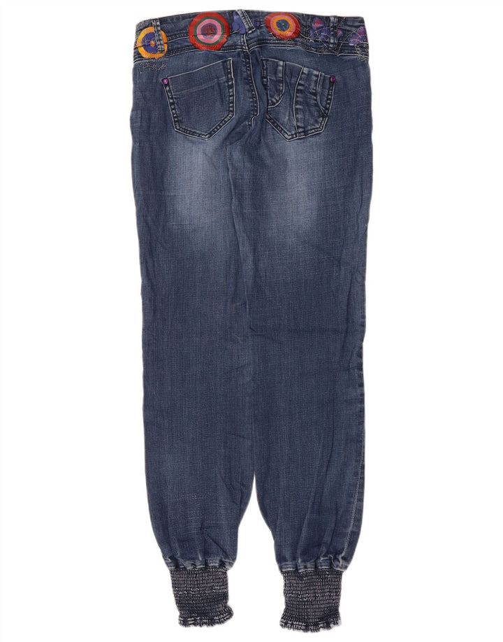 Женские прямые джинсы Desigual Rainbow Joggers W28 L30 синие с геометрическим рисунком