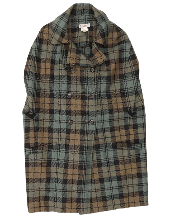Alberto Biani Женское двубортное пальто IT 42 Medium Green Plaid