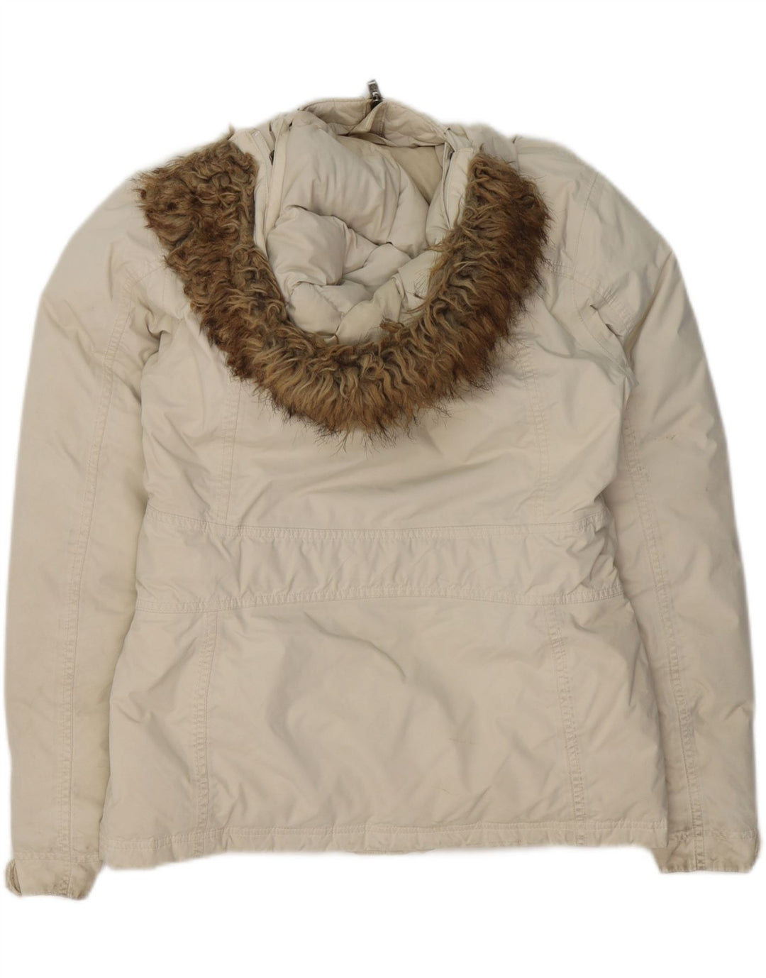 THE NORTH FACE Женская утепленная куртка с капюшоном UK 14 Medium Off White