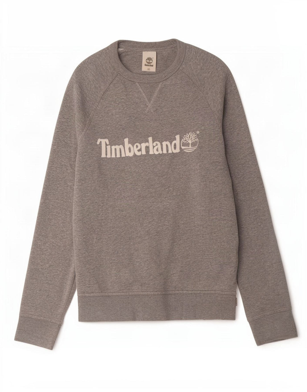 Мужской свитшот с рисунком Timberland, большой серый хлопковый джемпер