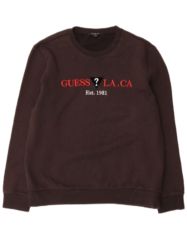 Мужской свитер Guess с рисунком UK 42, большой черный хлопок