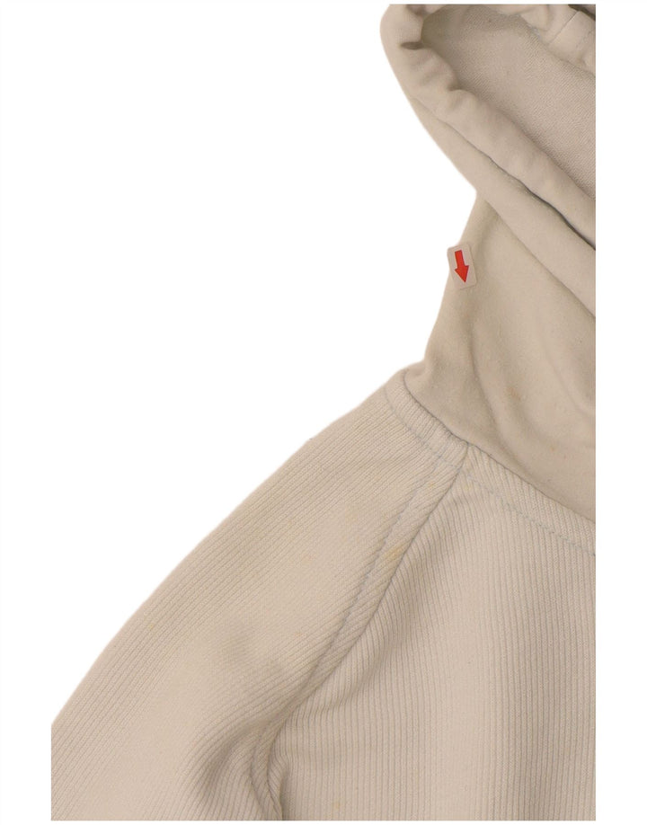 KAPPA Женский свитер с капюшоном на молнии UK 14 Средний Белый