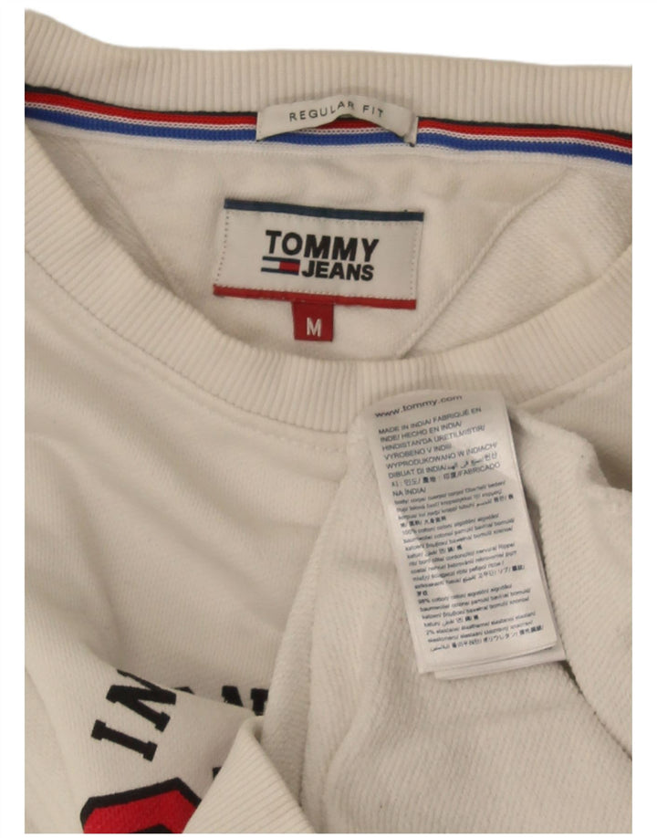 Tommy Hilfiger Мужской свитшот стандартного кроя, средний белый хлопковый джемпер