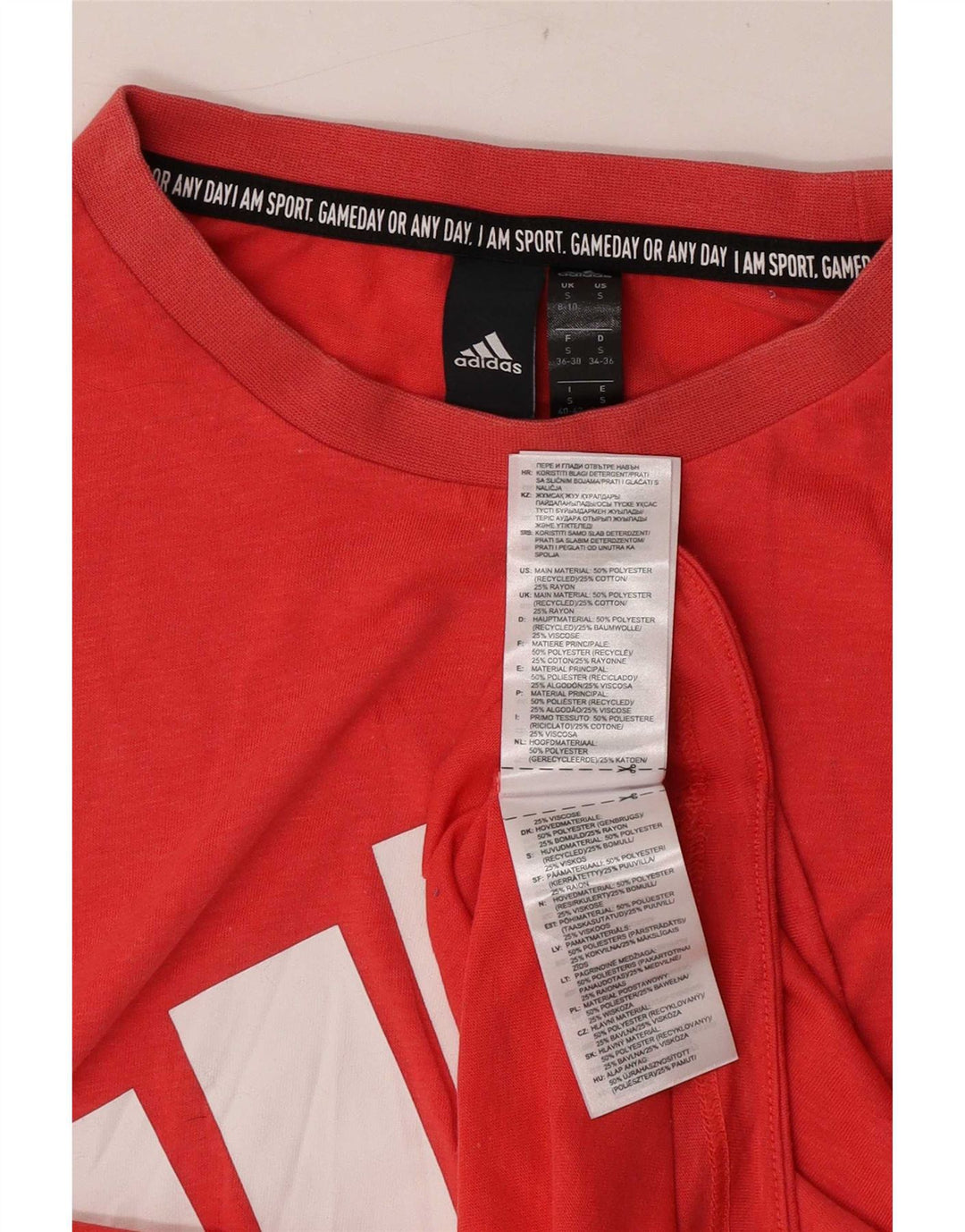 Женский жилет Adidas с графическим рисунком, Великобритания, маленький красный полиэстер 8/10