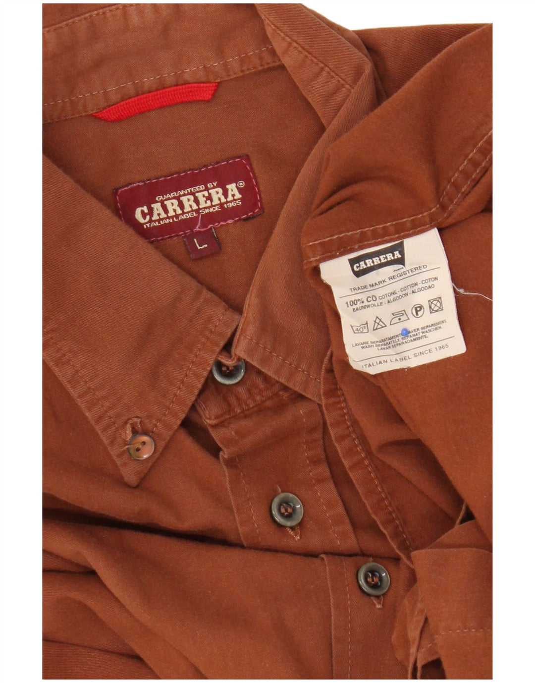 Мужская рубашка Carrera, большая коричневая, хлопок