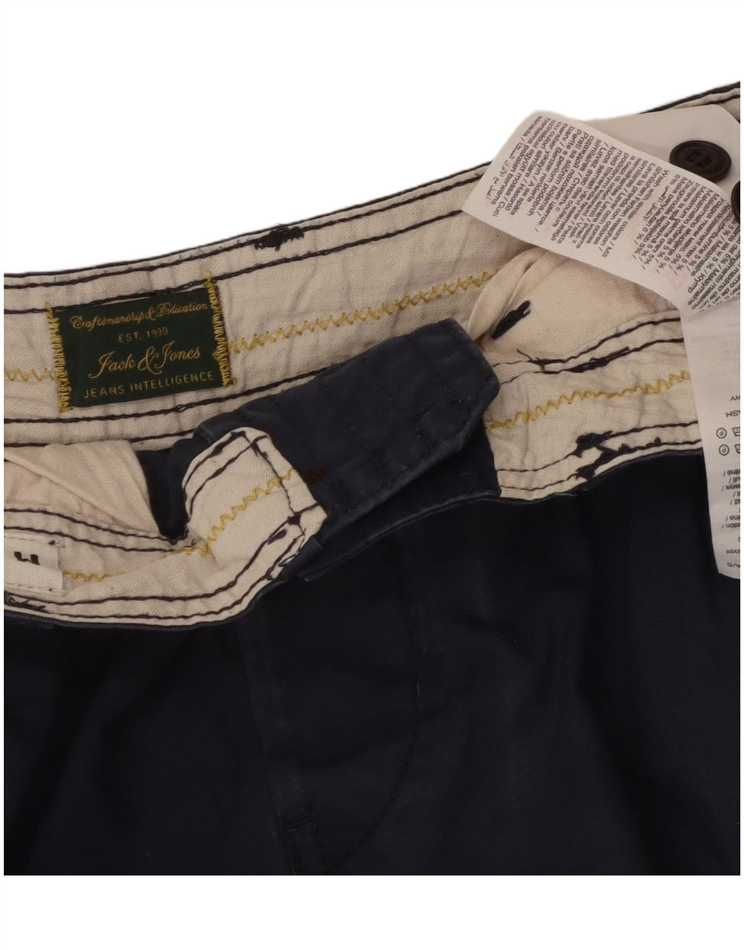 Мужские шорты-карго Jack & Jones Comfort Fit среднего размера W34, темно-синие, хлопковые