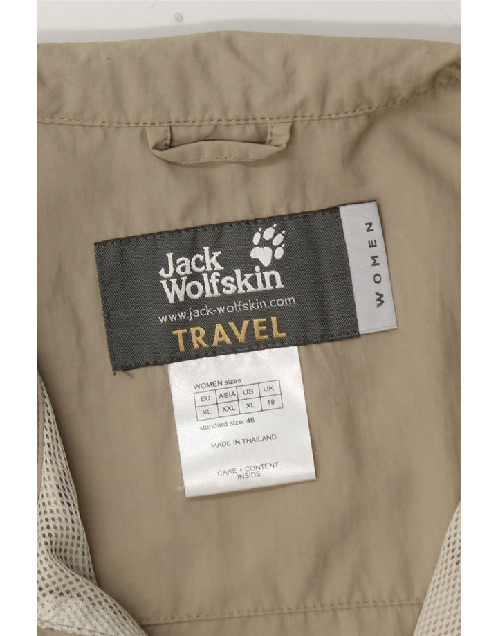 Женский жилет общего назначения JACK WOLFSKIN UK 18 XL, бежевый из полиамида