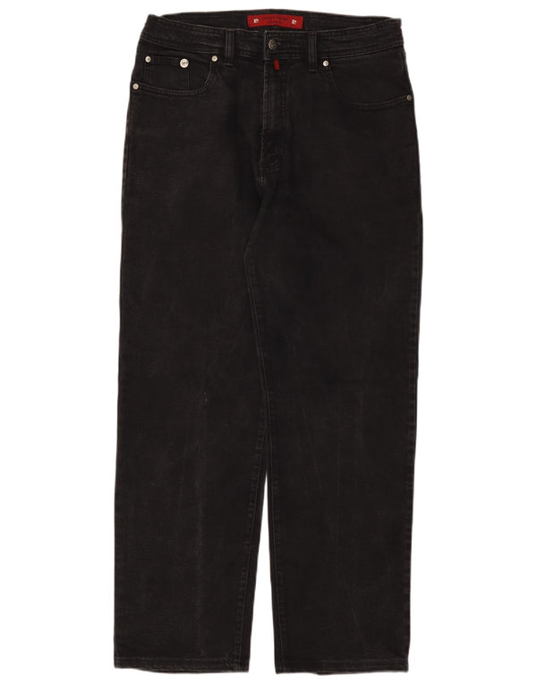 Мужские прямые джинсы Pierre Cardin W30 L29, черный хлопок