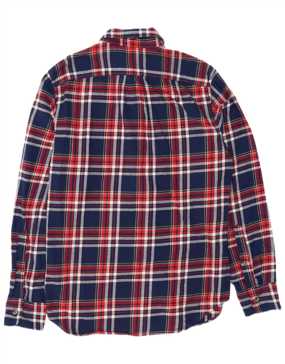 Мужская фланелевая рубашка классического кроя J. Crew, маленькая, темно-синяя, хлопковая в клетку