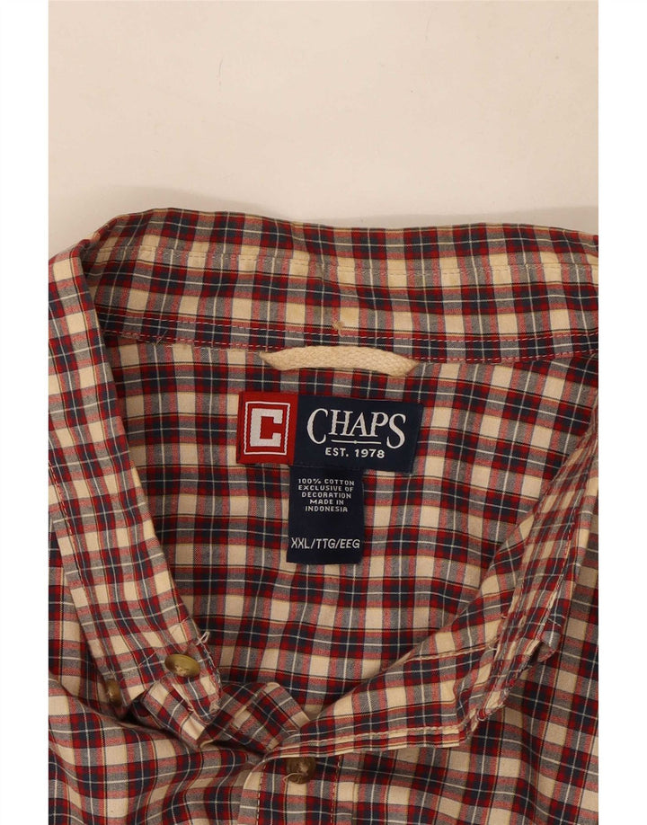 Мужская рубашка Chaps 2XL, хлопковая красная клетка