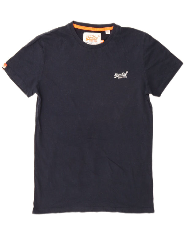 Мужская футболка Superdry Top среднего размера, темно-синяя, хлопок