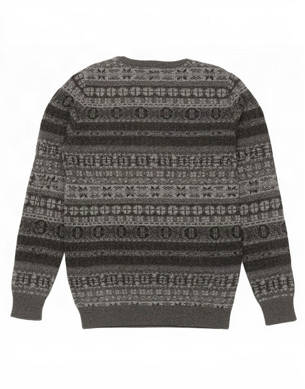 Мужской джемпер с круглым вырезом Marlboro Classics 2XL, серый, шерсть Fair Isle