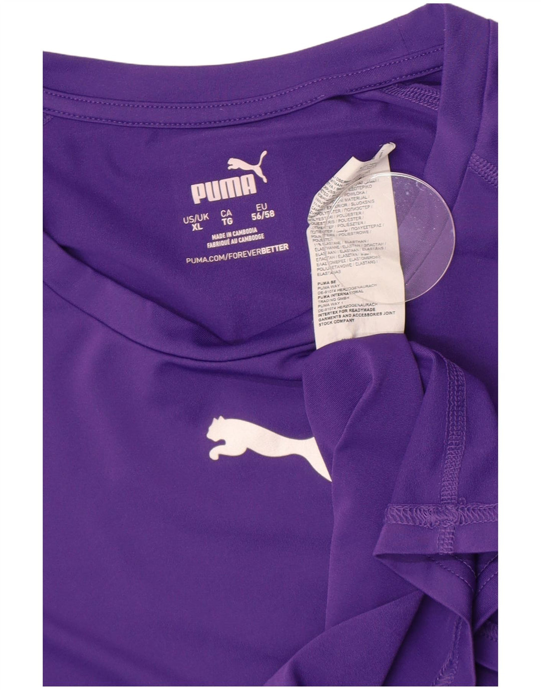 Женский топ Puma с длинным рукавом UK 18 XL, фиолетовый полиэстер