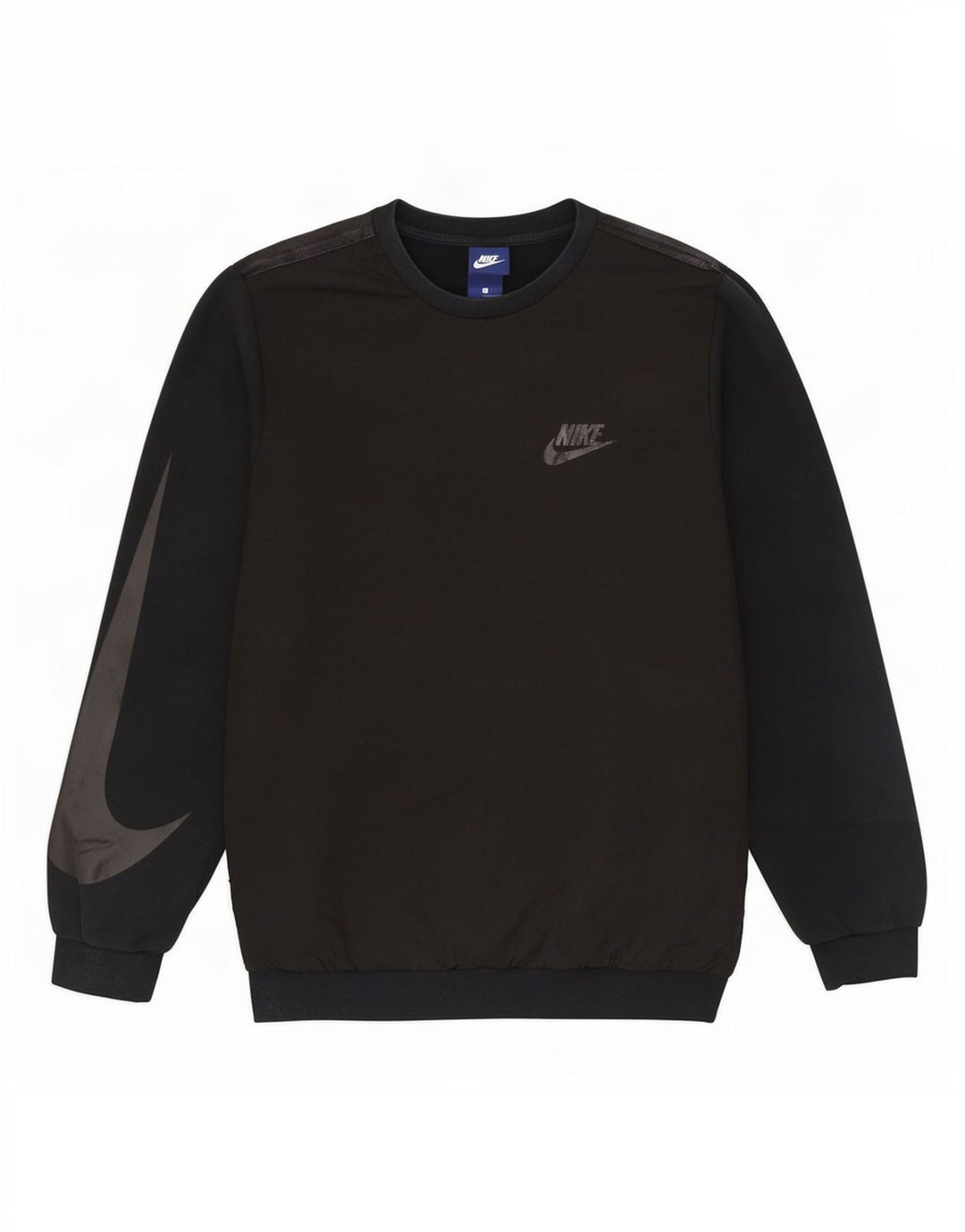 Мужской свитер с рисунком Nike, большой черный хлопковый джемпер