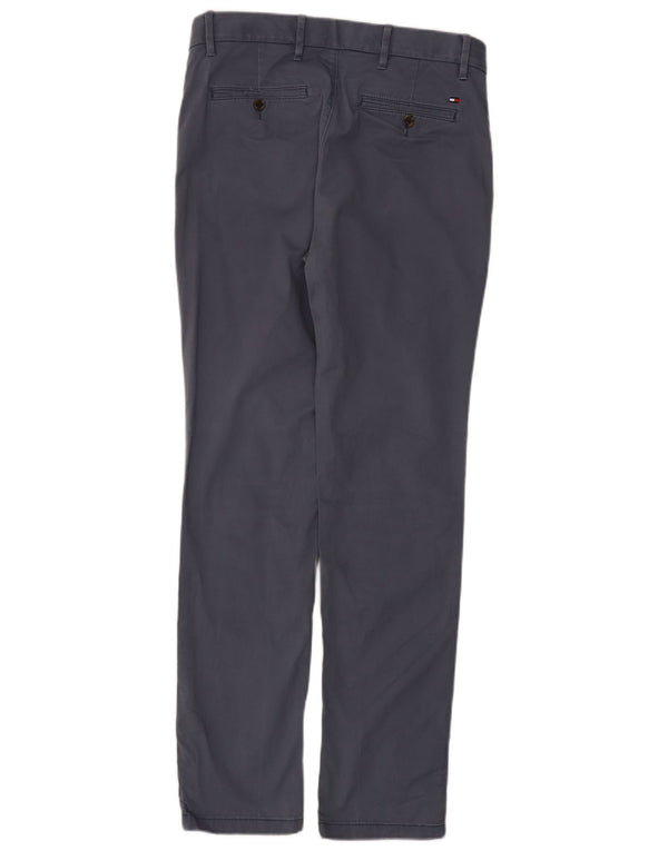 Tommy Hilfiger Мужские узкие брюки-чинос W31 L32 Темно-синие хлопковые