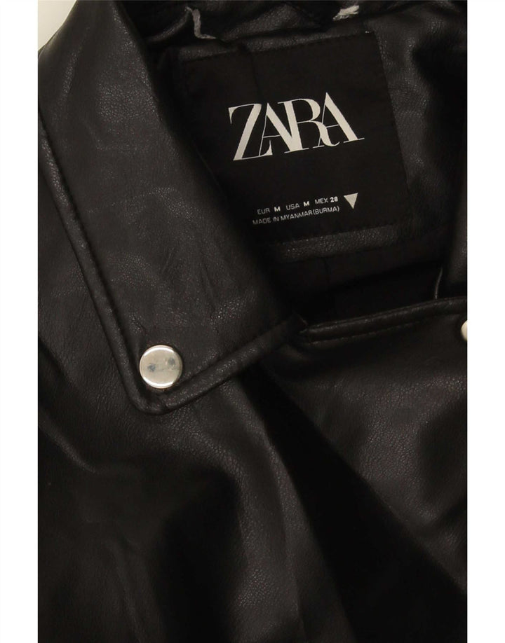Женская косуха Zara UK 12, средний черный