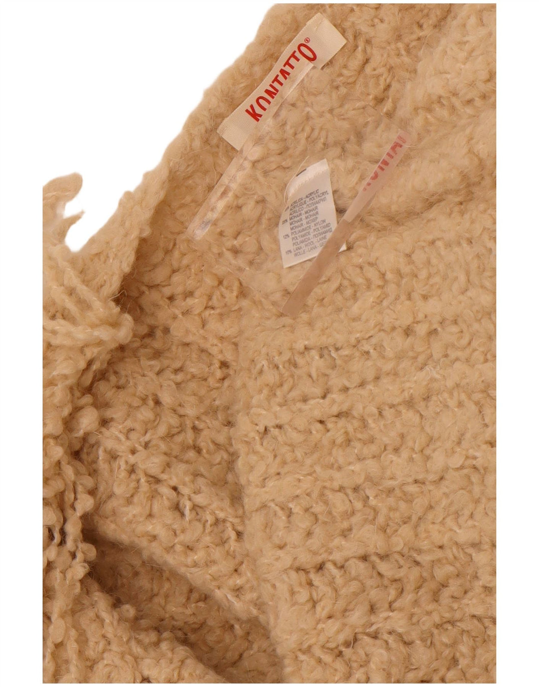Женский открытый кардиган Kontatto UK 16, большой бежевый акрил