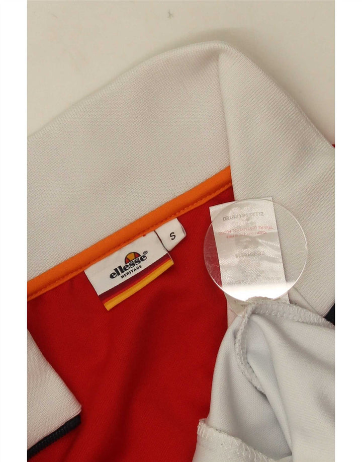 Мужской спортивный костюм Ellesse, верхняя куртка, маленький белый полиэстер с цветными блоками