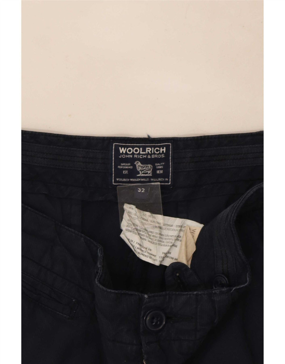 Мужские повседневные шорты Woolrich W32, средние, темно-синие