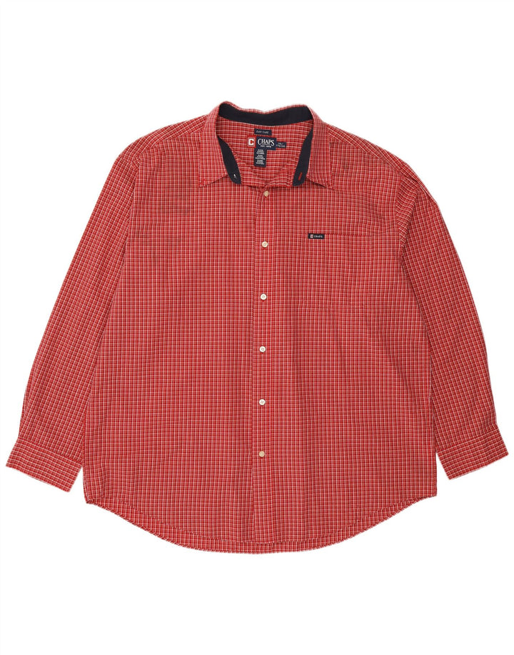 Мужская рубашка Chaps 2XL, хлопковая красная клетка
