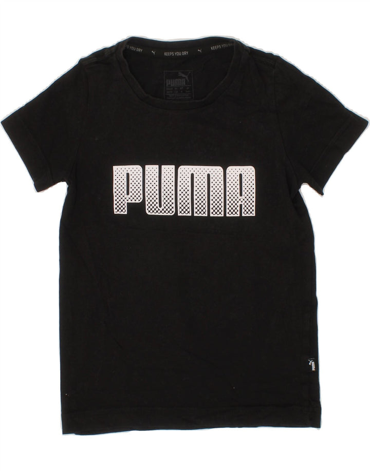 PUMA Boys Graphic T-Shirt Top 5-6 Years Black Vintage Puma and Second-Hand Puma from Messina Hembry 