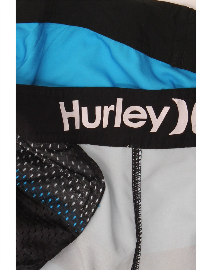 Мужские шорты для плавания Hurley Phantom, большие синие в полоску