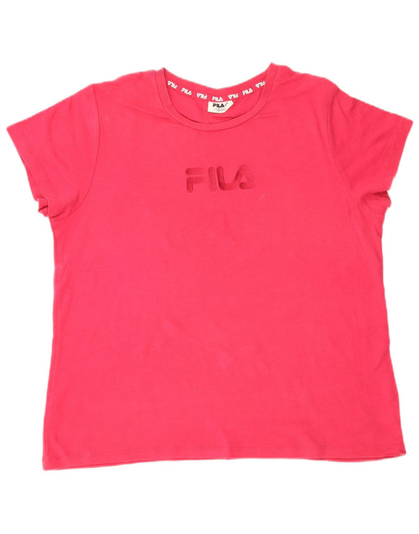 Fila Женская футболка с рисунком Top UK 18 XL Розовый хлопок