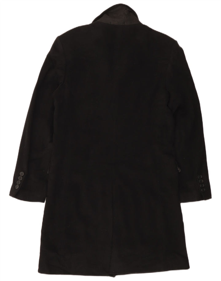 Мужское пальто Zara UK 38, среднее, черное, шерстяное