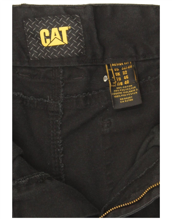 Мужские прямые брюки-карго CAT W32 L29, черные, хлопковые