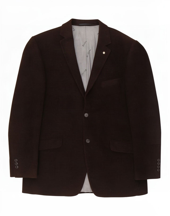 Мужской пиджак Ben Sherman на 2 пуговицах, Великобритания 42 XL, коричневый хлопок