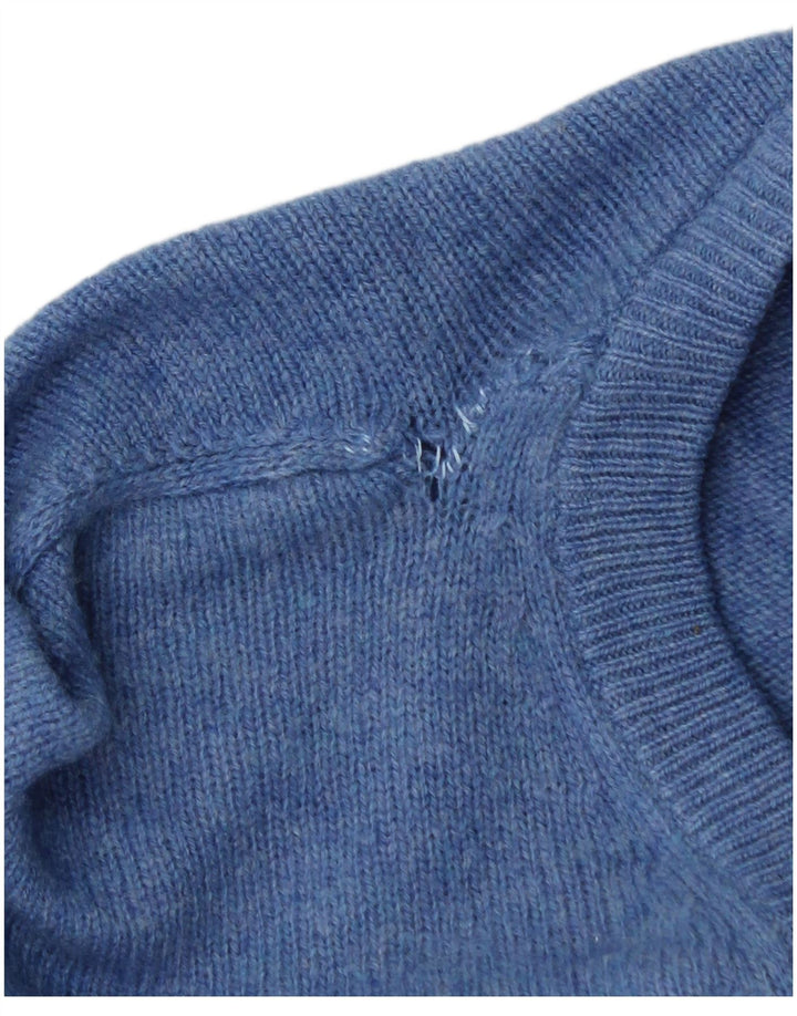 JAMES PRINGLE Мужской джемпер с v-образным вырезом, большой синий шерстяной свитер