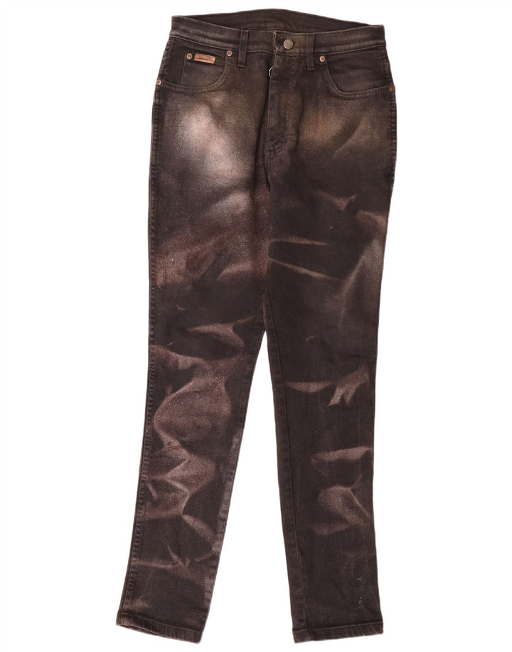 Женские узкие джинсы Wrangler W34 L32 Коричневые тай-дай