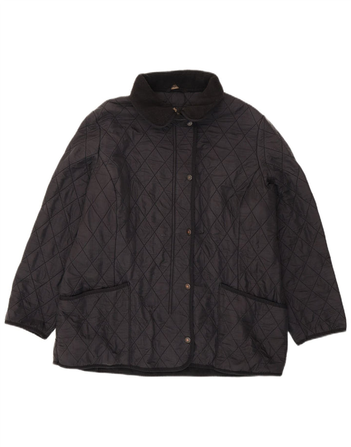 Женская стеганая куртка BARBOUR UK 20 2XL черная из полиамида