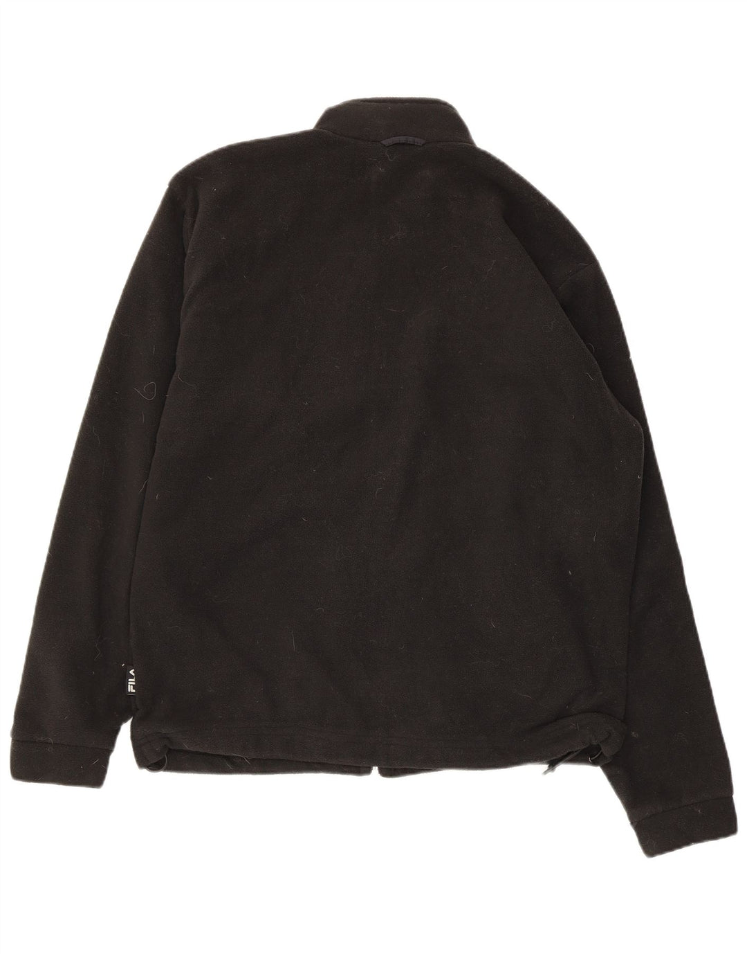 Мужская флисовая куртка FILA UK 40, большая, черная, полиэстер