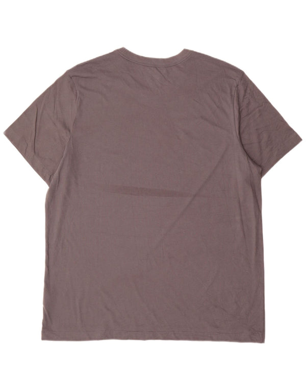 Мужская футболка с рисунком Nike Dri Fit, топ XL, серый хлопок
