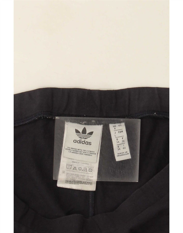 Женские леггинсы Adidas UK 8, маленькие, темно-синие, хлопковые