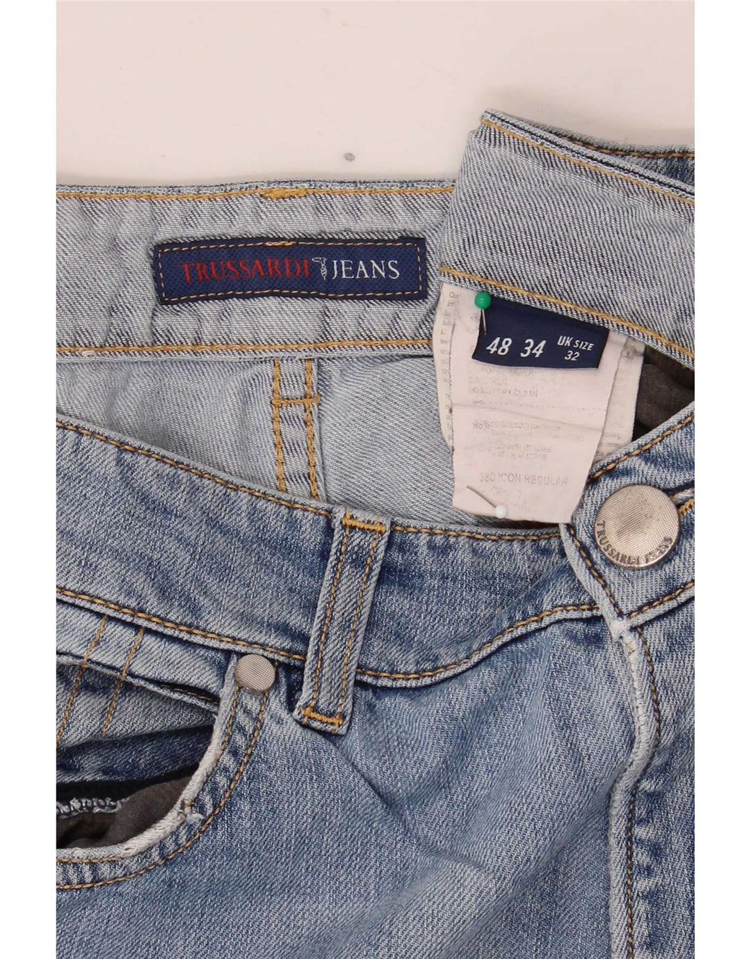 Женские прямые джинсы Trussardi W32 L34 синие, хлопок