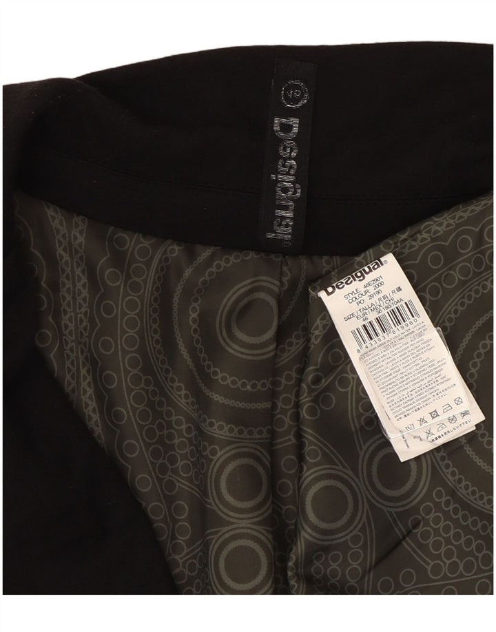 Женский пиджак Desigual на 1 пуговице EU 46 XL, черный вискоза