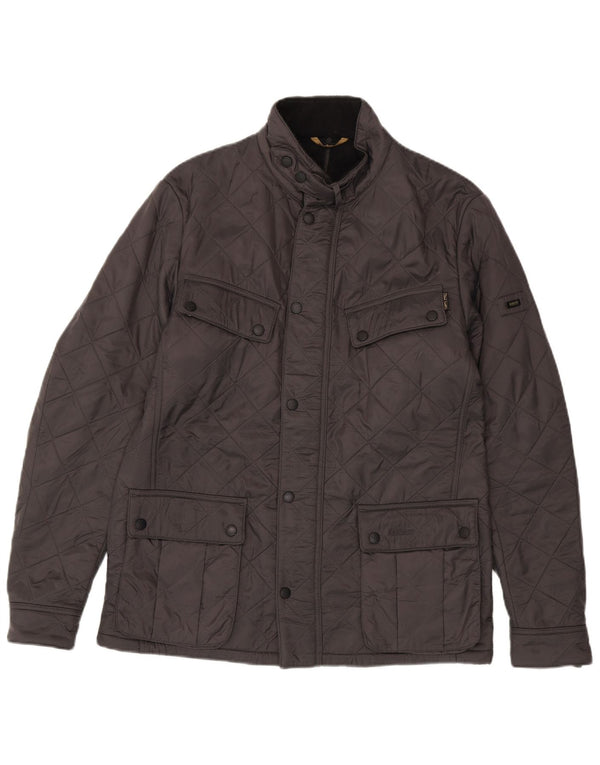 Мужская стеганая куртка Barbour UK 40, большая серая, полиамид