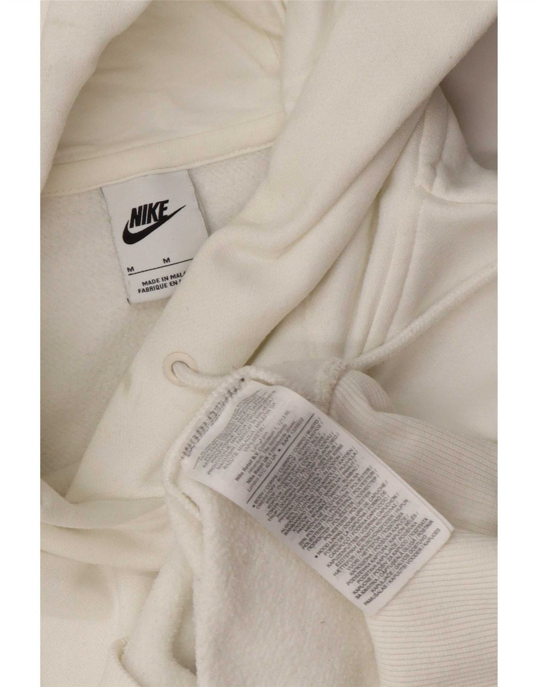 Женский джемпер с капюшоном Nike UK 14, средний белый хлопок, белый